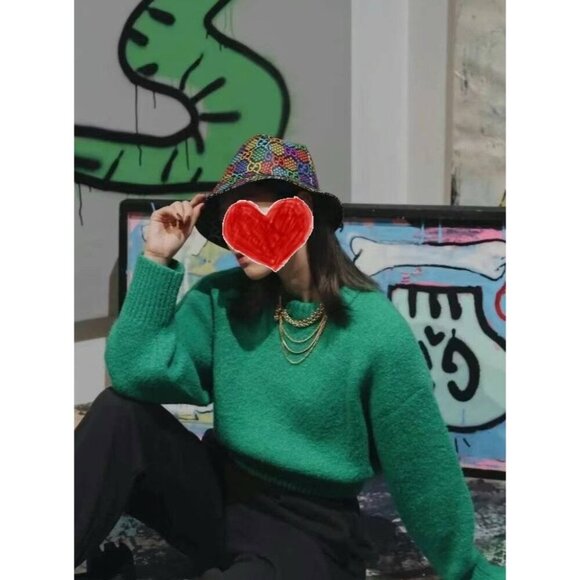 NWT Gucci GG Psychedelic fedora hat size M(58cm) - Picture 5 of 15